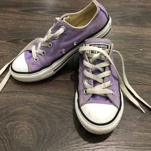 Girls Purple Lilac Frost Converse Sneakers